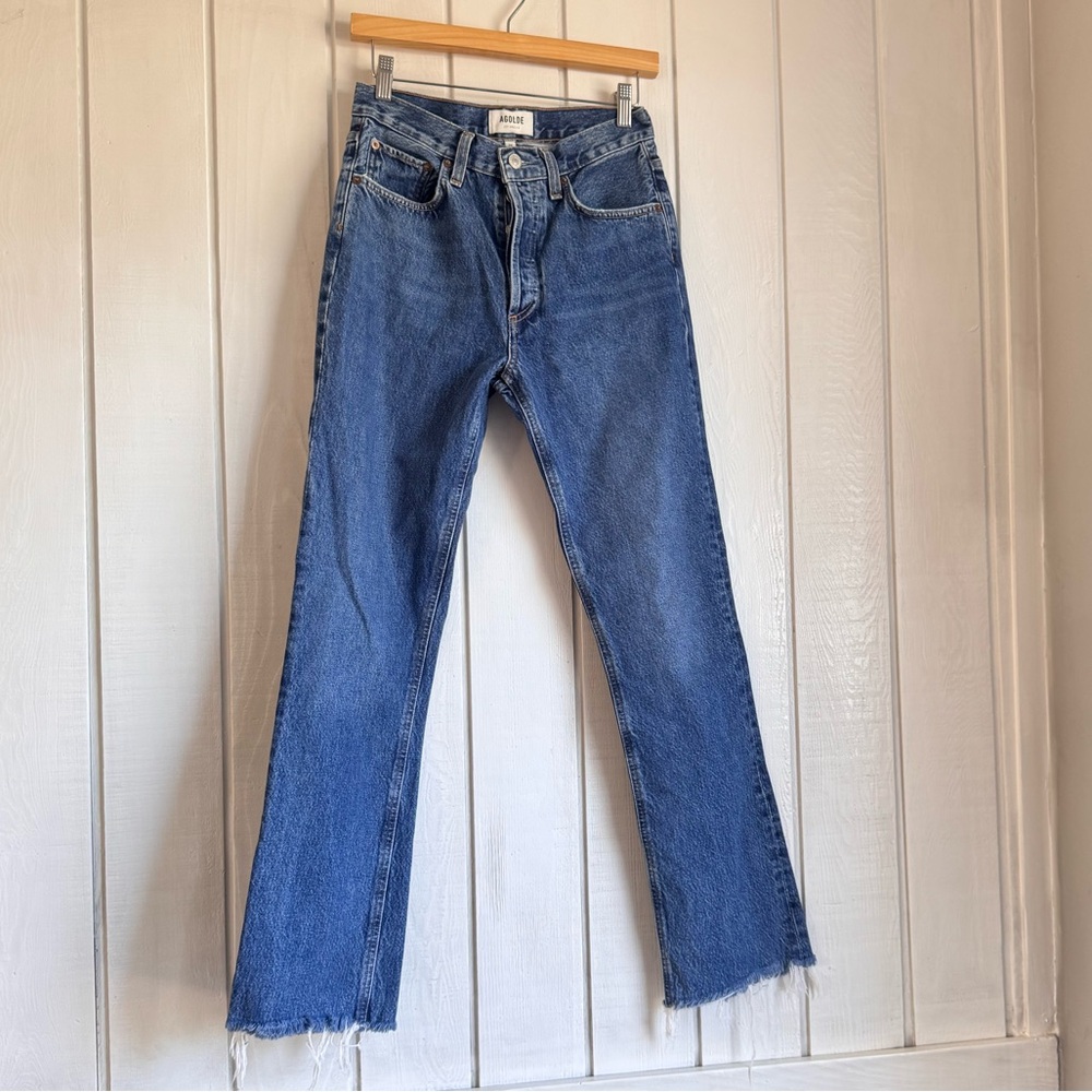 Agolde High Waisted Relaxed Boot Cut Jeans